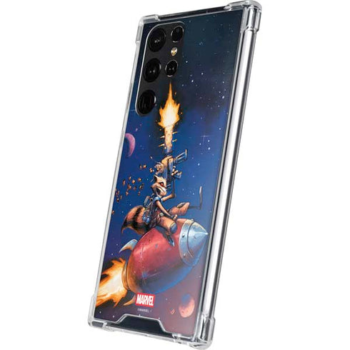 Marvel Rocket Raccoon Rocket Ride Galaxy S24 Ultra Clear Case